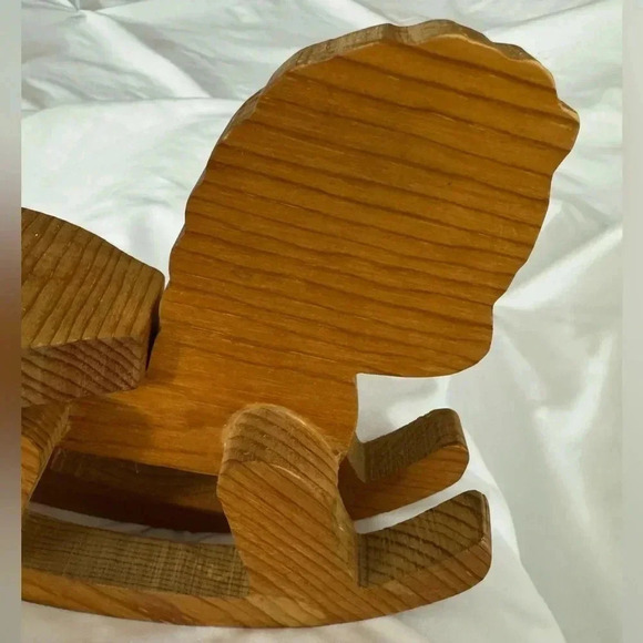Vintage Handmade Wooden Rocking Horse Nursery Cottage Decor - Picture 2 of 11